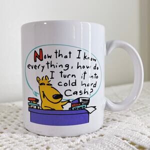 Vintage 90s Shoebox Graduation Coffee Mug Now That I Know Everything... Humor